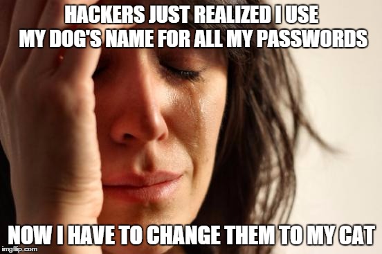 동일한 비밀번호를 두 번 사용하지 마십시오