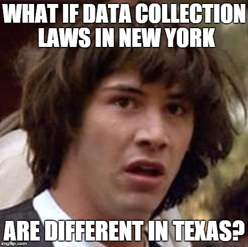 pārbaudiet datu vākšanas likumus jūsu valstī