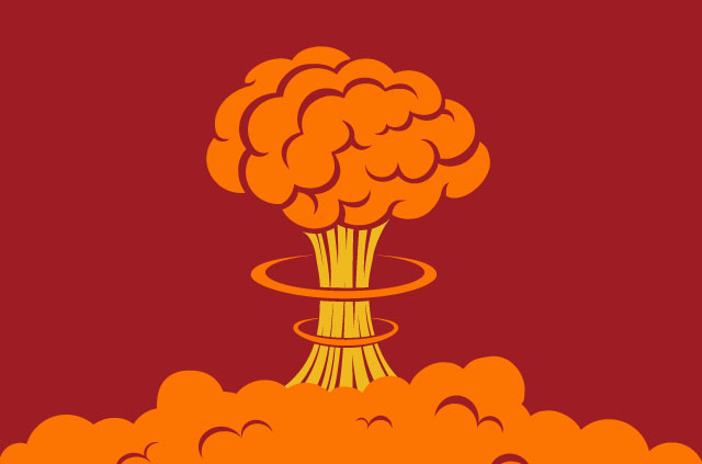 Ilustrasi ledakan bom atom. Karena ini adalah hal serius.