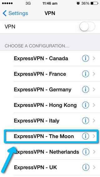 Обявяване: Ново местоположение на лунния VPN сървър за април 2014 г.