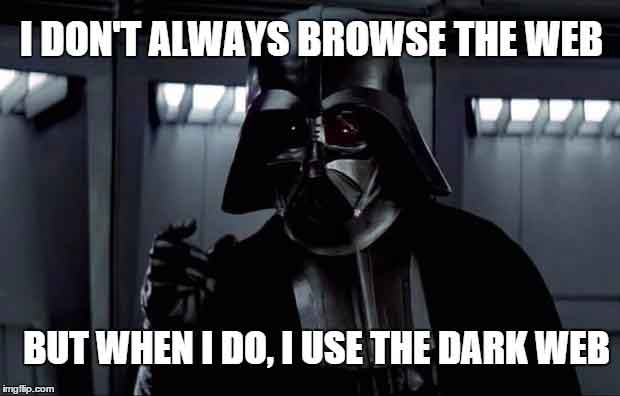 Darth Vader surfuje iba po tmavom webe