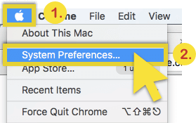 تنظیمات سیستم Mac