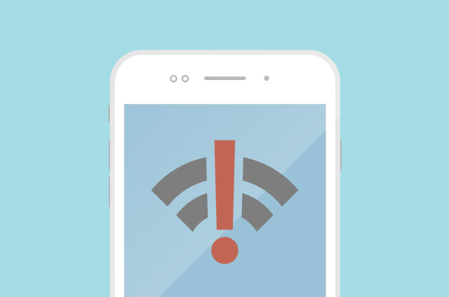 Ilustracija pametnog telefona s Wi-Fi ikonom na ekranu.