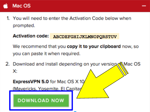 tangkapan layar: unduh expressvpn 5.0 untuk mac