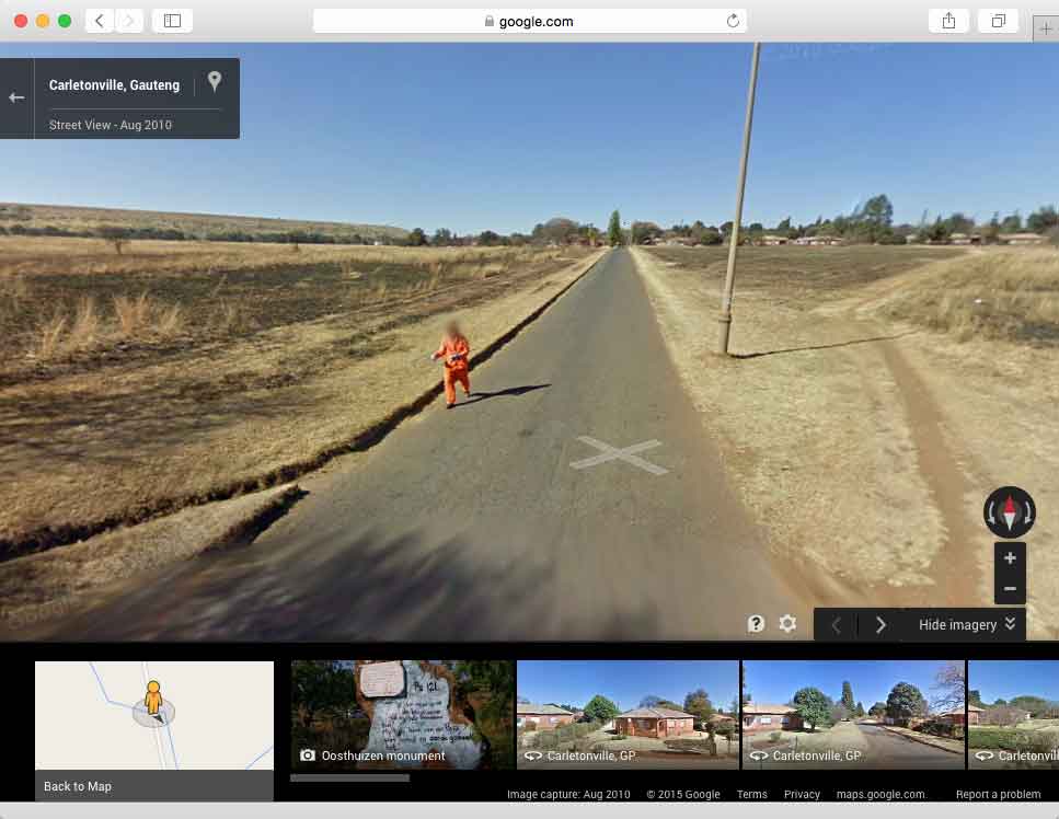 melarikan diri dari tahanan di google maps