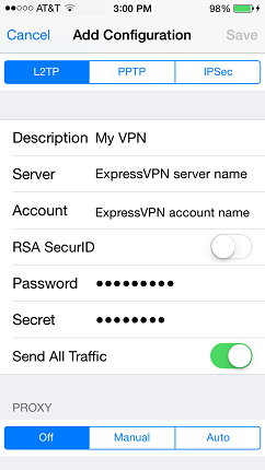 VPN 구성 설정