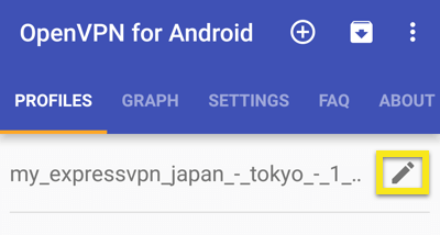 android openvpn editează profilul