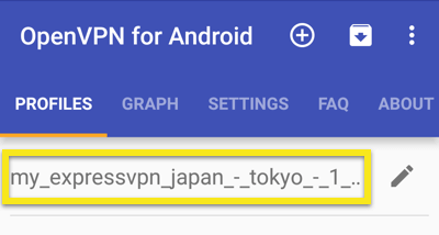 profil de conectare android openvpn