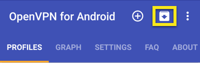 android uvoz openvpn datoteke