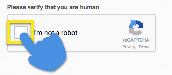 klik kotak untuk memverifikasi Anda adalah manusia