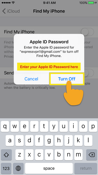 въведете вашия Apple ID