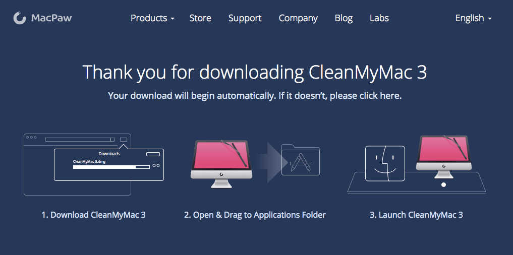 ดาวน์โหลด cleanmymac3 ไปยัง mac ของคุณ