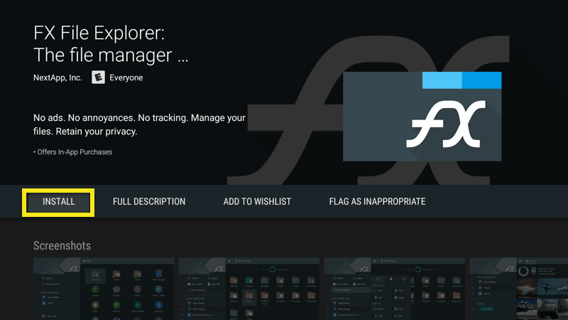 Инсталирайте FX File Explorer.