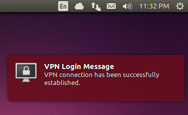 VPN 로그인 메시지