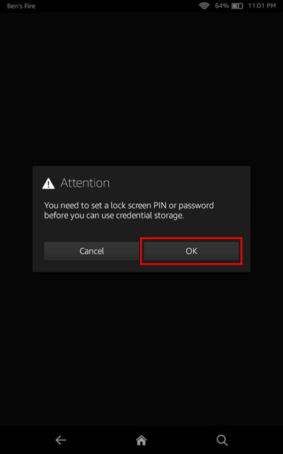 задайте щифт или парола за заключване на екрана