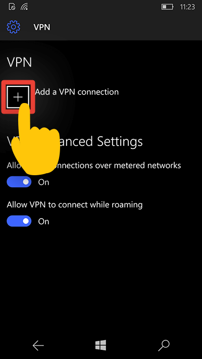 اتصال vpn را به ویندوز 10 موبایل اضافه کنید