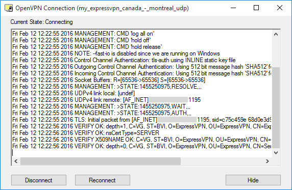 windows openvpn manual config menghubungkan layar