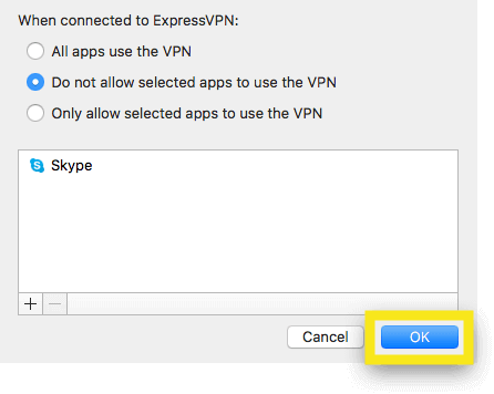 برنامه ها را از VPN تأیید کنید