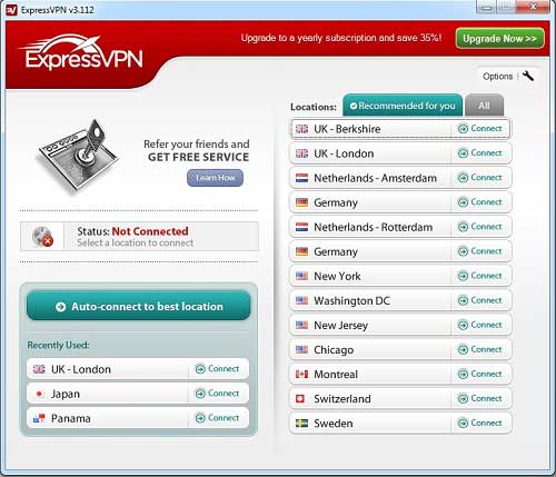 Снимок экрана: Активируйте свой VPN.